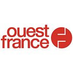 Logo du journal Ouest-France écriture rouge sur fond blanc